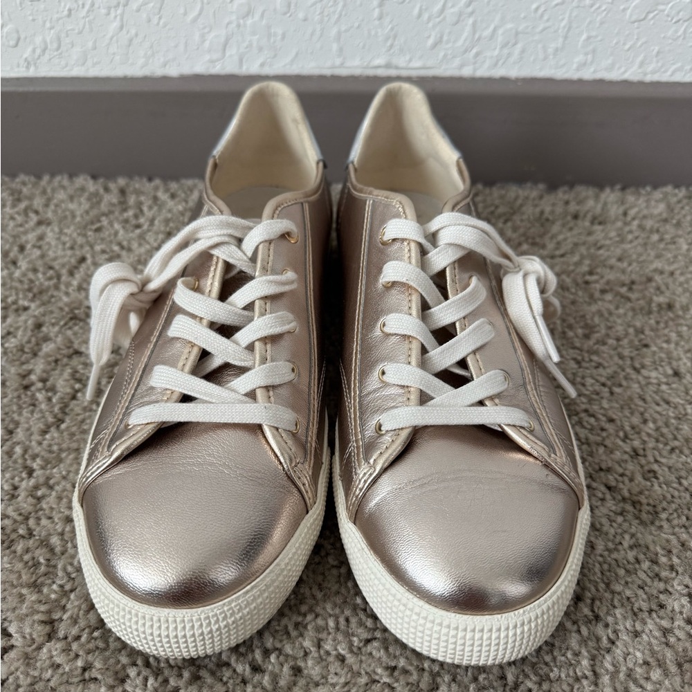 Coach Metallic Leather Sneakers